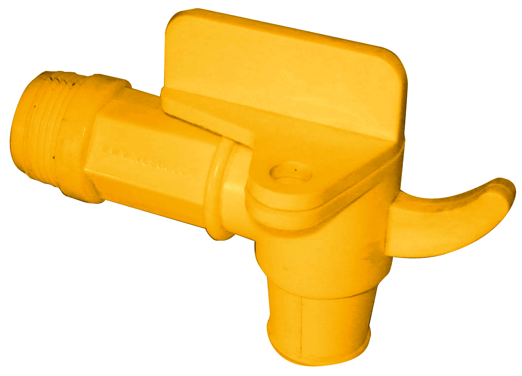 Polyethylene bung faucet for 3/4 inch NPT opening. Case of 12 units